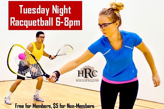 HRC Racquetball Drop-In Tuesdays logo for social